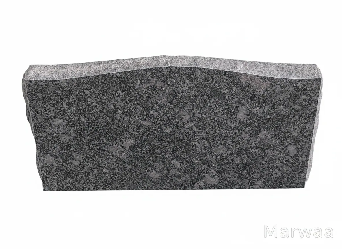 Serp Top Slant Steel Grey Granite Monument
