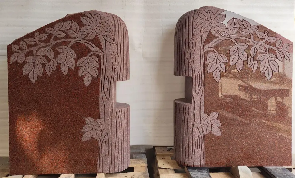 Indian Red Carved Monument