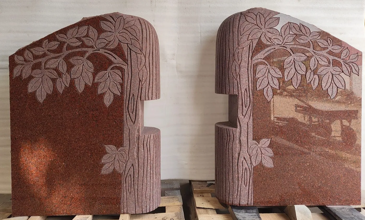 Indian Red Carved Monument