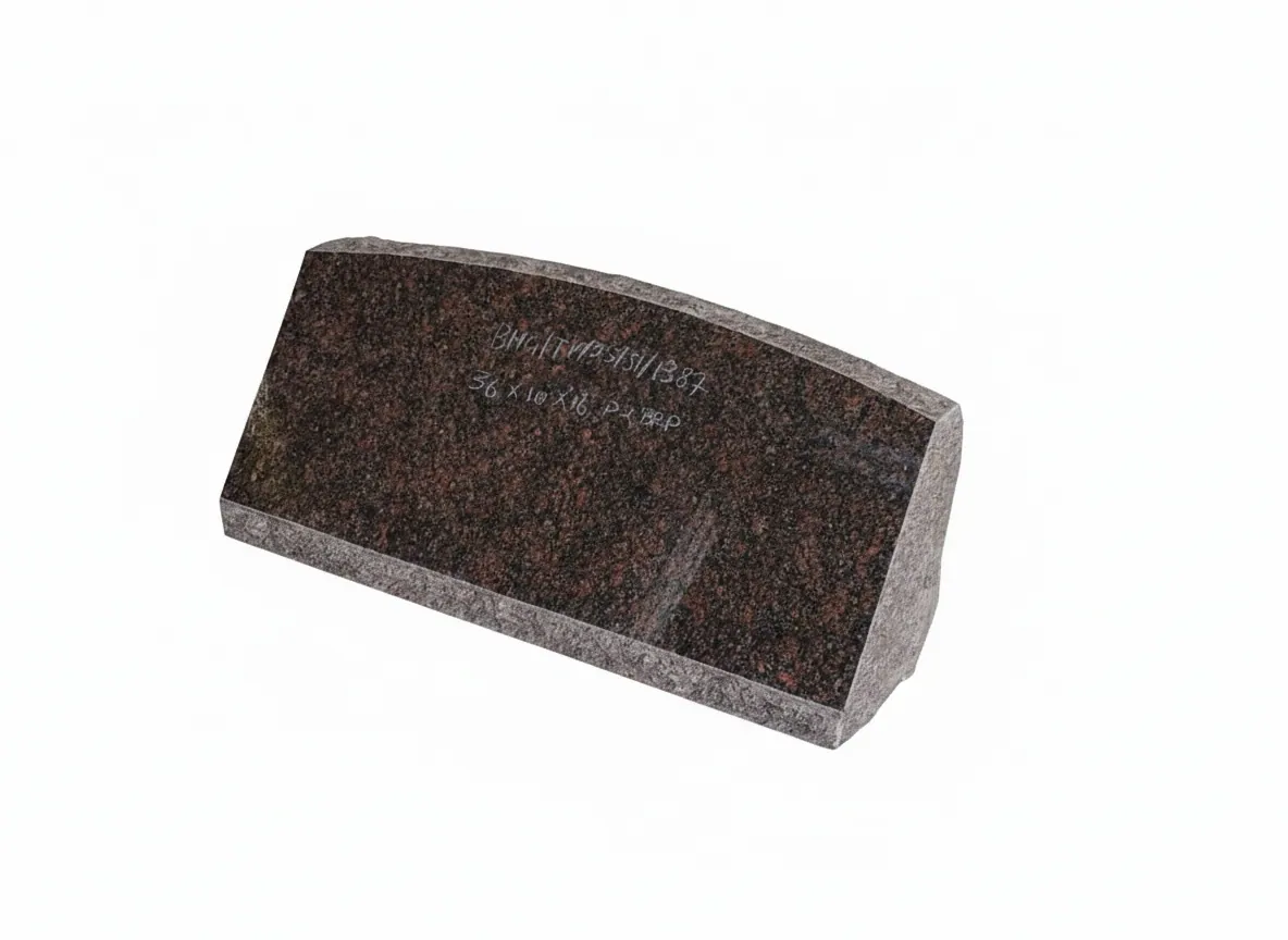 Tan Brown Oval Top Slant Marker